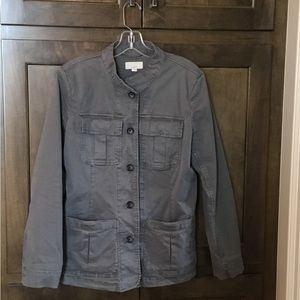 Loft Grey Cargo Jacket Sz M